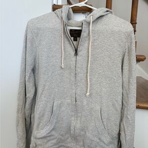 Lucky Brand Light Gray Zip-Up Hoodie